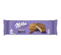 Milka, Choco Wafer, Wafer Croccante e Goloso con una Copertura di Cioccolato al Latte Milka, con Latte Alpino, Cacao Sostenibile, 180g (6 merende da 30g)