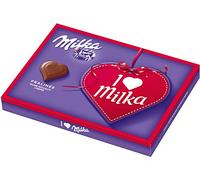 Milka Cioccolatini al Cioccolato al Latte delle Alpi, Praline con Ripieno alla Nocciola, Confezione da 20 Pezzi, 110g