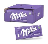 Milka Cioccolato al Latte delle Alpi, 90g, Confezione da 25 Tavolette