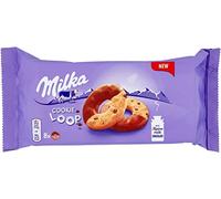 Milka - Cookie Loop Biscotti con Gocce di Cioccolato al Latte della Alpi - Milka 100% Alpino 176 g
