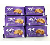 Milka, Cookie Sensations, Biscotto Croccante con Goloso Ripieno Milka e Pepite d