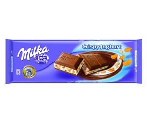 Milka Croccanti Yogurt e Corn Flakes Alpine Cioccolato Al Latte Asta 300g