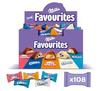 Milka Favourites, praline di cioccolato assortite, con Milka MMMAX Toffe & Nut, MMMAX Cheesecake, Milkinis, OREO e OREO White, 108 praline confezionate singolarmente, 1kg