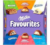 Milka Favourites, Praline di Cioccolato Assortite, Nussini, MMMAX Toffe & Nut, MMMAX Cheesecake, Milkinis, OREO, 15 Pezzi, 141g