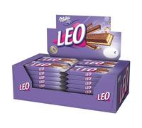 Milka, Leo, Wafer Goloso al Cacao Ricoperto di Cioccolato al Latte Milka, con Latte Alpino, Cacao Sostenibile, 32x33.3g (multipack 32 Confezioni da 33.3g)