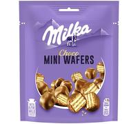 Milka, Mini Wafer, Wafer Croccante e Goloso in Formato Mini con una Copertura di Cioccolato al Latte Milka, con Latte Alpino, Cacao Sostenibile, 8x110g (multipack 8 confezioni da 110g)