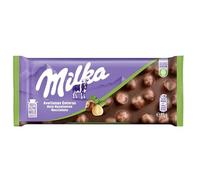 Milka Nocciolato, Tavoletta di Cioccolato al Latte e Nocciole intere, Latte 100% Alpino, Cacao Sostenibile, 95g