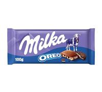 Milka, Oreo Crumbs, Tavoletta di Cioccolato al Latte con Croccanti Biscotti Spezzati Oreo, 100% Latte Alpino, Cacao Sostenibile, 100g