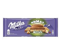 Milka - Tavoletta di Cioccolato al Latte e Waffle MMMAX Nussini - Cioccolatini di Natale - 300 g