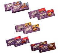 MILKA - Tavolette per cioccolatini, 5 pezzi, aromi misti, fragole, bollicine, tuc, lu, brownie