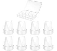 MilkFlow 8 valvole a becco d’anatra per tiralatte con custodia | Compatibile con tiralatte elettrico portatile Nuliie S32, valvole di ricambio in silicone