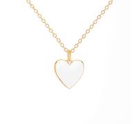Milkies KIT Latte Materno FAI DA TE - Collana d'oro a forma di cuore "Sweetheart", Placcato oro, Nessuna pietra preziosa
