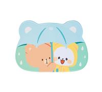 Milkmochabear Rainy Day Adventures, tappetino per mouse con base in gomma antiscivolo per accessori per casa e ufficio (36,8 x 25,4 cm)