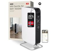 MILL - Radiatore Bianco Ad Olio 1500w, 3 Livelli Di Potenza: 600/900/1500w. Termostato: Millheat App + Wifi + Bluetooth, Pannello Frontale Bianco, Pie - SPEDIZIONE GRATUITA