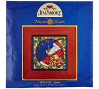 Mill Hill 143288/Jim Shore - Kit per Punto Croce, 12,7 x 12,7 cm, Babbo Natale (18 Pezzi)