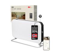 Mill Termoconvettore Elettrico Smart Portatile 1200W con Wi-Fi e App, Radiatore Elettrico a Basso Consumo per 14-18 m², Temperatura Superficiale Ridotta, Silenzioso, Bianco, Design Norvegese