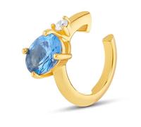 MILLA Orecchini non piercing, gioielli con pietra portafortuna, placcati in oro 14 carati su argento Sterling 925, orecchini delicati da donna alla moda con pietre di zirconia cubica, leggeri e