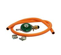 Millarco Cozze 90349 - Set per pizza a gas da 13", con termometro e riduttore di pressione, pietra mobile per pizza a gas, regolabile fino a 400 gradi, 34 x 34 cm, portatile, per terrazze, balcone,