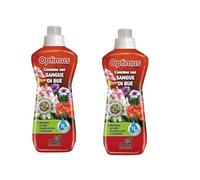 mille idee 2 Pezzi Concime Liquido Sangue di Bue Optimus 1 Litro - Fertilizzante Naturale per Piante da Fiore e Ornamentali