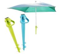 mille idee 2 Pezzi Picchietto per Ombrellone Trivella Supporto Puntale Ombrellone da Spiaggia cm.42