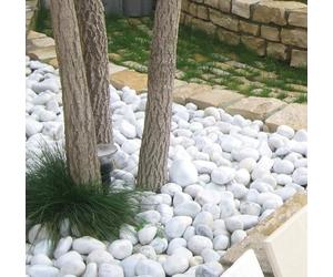 mille idee Ciottoli in marmo bianco carrara, sacca da 25kg, sassi con angoli arrotondati per decorazione ornamento giardino, pietre naturali per Vaso fiori, acquario Diametro 40 60 mm