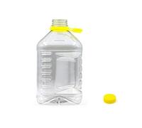 mille idee Dama PET cm14x14x26h in Plastica 3 Litri con Tappo a Vite - Contenitore Alimentare per Acqua, Vino, Olio, Succhi - Bottiglione Trasparente Robusto e Leggero (1)