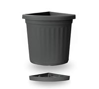 mille idee Fioriera vaso angolare ad angolo in plastica colore antracite 35x50h