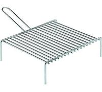 mille idee Graticola per Camino in Acciaio - Griglia Rettangolare con Piedini - Ideale per Carne, Salsicce e Grigliate su Fuoco Vivo (cm 35x30)
