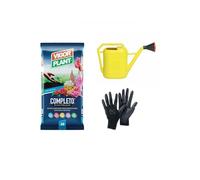 mille idee Kit Giardino Terriccio vigorplant completo 20 litri Guanti e innaffiatoio 4 litri in plastica