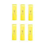 mille idee Lumino Cerone Liturgico 650 g Giallo - Candela per Santissimo in Bicchiere PVC - Durata 8 Giorni - Confezione da 3 o 6 Pezzi (6)