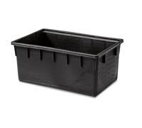 mille idee Mastello Contenitore Rettangolare Professionale, 250 Litri, Plastica Robusta, 94 x 63 x 57 cm, Nero