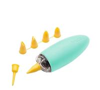 mille idee Penna Decoratrice per Dolci con 6 Beccucci Intercambiabili - Dosatore Bivalva per Decorazioni di Torte, Cupcake e Biscotti - Colori Assortiti