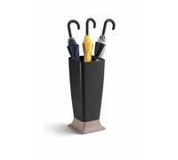 mille idee Portaombrelli Alto in Plastica Antracite 25x25x55 cm - Base Stabile, Design Moderno per Casa e Ufficio vaschetta Racogli Goccia, per interno ed esterno vaschetta Racogli Goccia, per interno