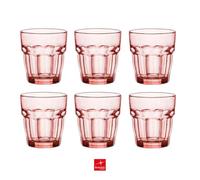 mille idee Set 6 Bicchieri Rock Bar Bormioli Rocco - Vetro Colorato - Bicchieri Acqua e Cocktail - Resistenti (Ambra)