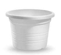 mille idee Vaso fioriera in plastica resistente da giardino 100 cm colore bianco
