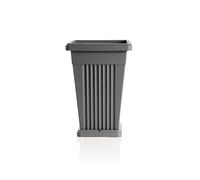 mille idee Vaso Piramide Quadrato per Piante - Fioriera Decorativa in Plastica Resistente per Interno ed Esterno - Design Moderno 40x40xH59 (Grigio)
