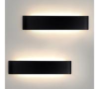 Mille Lucciole Dimmable - Lampada da parete per interni, 18 W, 3000 K, 4000 K, 6500 K, in alluminio, 2 pezzi, 28 cm, lampada da parete, moderna, IP44, per camera da letto, ufficio, soggiorno, scale