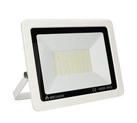 Mille Lucciole Faro LED Esterno 100W 10000LM 144 leds 6500K Bianco Freddo,Faretto LED da Esterno IP65 Impermeabile,Faretti Esterni adatto Giardino Terrazza Garage Patio【Guscio Bianco】