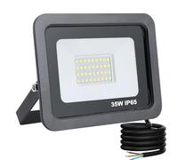 Mille Lucciole Faro LED Esterno 35W 3500LM 40 leds 6500K Bianco Freddo,Faretto LED da Esterno IP65 Impermeabile,Faretti Esterni adatto Giardino Terrazza Garage Patio【Guscio Nero】