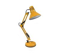 Millelucciole Lampada da scrivania led E27 braccio snodabile orientabile luce da tavolo base con morsetto incluso (Giallo)