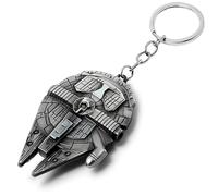 Millenium Falcon portachiavi in metallo con anello per i fan della saga di Star Wars