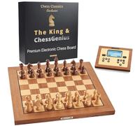 MILLENNIUM Chess Classics Exclusive - Gioco di scacchi elettronico con scacchiera con sensori esclusivi e leggendari programmi di scacchi ChessGenius e The King M828