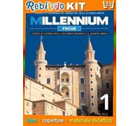MILLENNIUM FOCUS 1 + ATLANTE (9788835048251) - Libro Scolastico + Kit Scuola con Copertine Rebillo