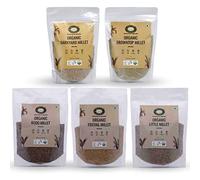 MILLET AMMA Combinazione di cereali Siridhanya, confezione di miglio biologico da 5-5 kg, miglio positivo grazie al suo profilo nutrizionale equilibrato, kodo, coda di volpe, browntop, piccolo,cortile