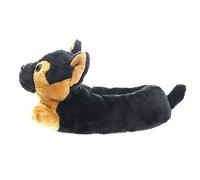 Millffy - Pantofole classiche a forma di coniglietto, per adulti, in peluche, Nero (Cane da pastore), Large