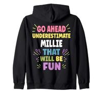 Millie Personalized Women's Gift Custom Millie Felpa con Cappuccio