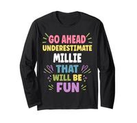 Millie Personalized Women's Gift Custom Millie Maglia a Manica