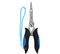 MILLION SOURCE 7 '' Pinze da Pesca Strumento di rimozione Gancio in Acciaio Inossidabile Luya Pinze da Pesca con Guaina e Cordino Blu