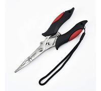 MILLION SOURCE 7 '' Pinze da Pesca Strumento di rimozione Gancio in Acciaio Inossidabile Luya Pinze da Pesca con Guaina e Cordino Rosso