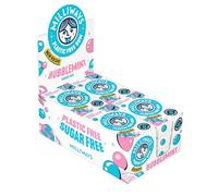 Milliways Gomma Super Natural Gum - Bubblemint Chewing Gum | 12 confezioni da 10 pezzi (120 pezzi totali) | a base vegetale, xilitolo, senza plastica, senza zucchero, senza aspartame